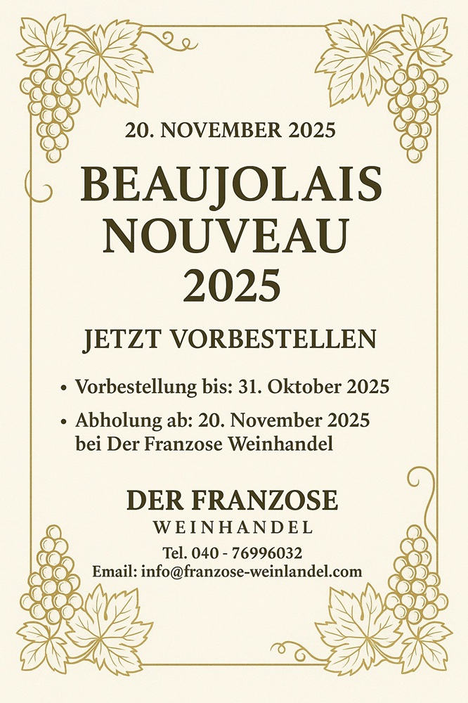 Beaujolais Nouveau 2025 – nur auf Vorbestellung!